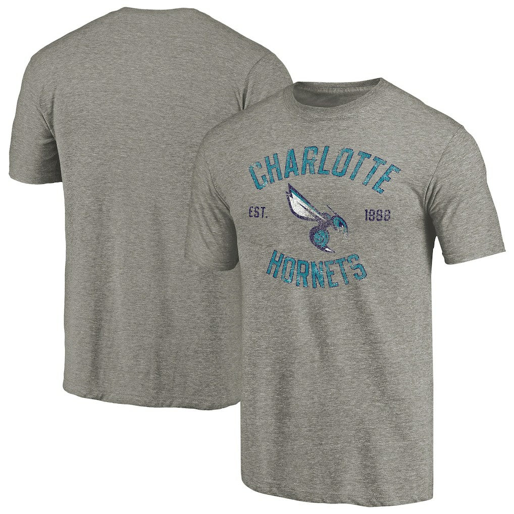 Charlotte Hornets Team Heritage Tri-Blend T-Shirt - Gray cheap
