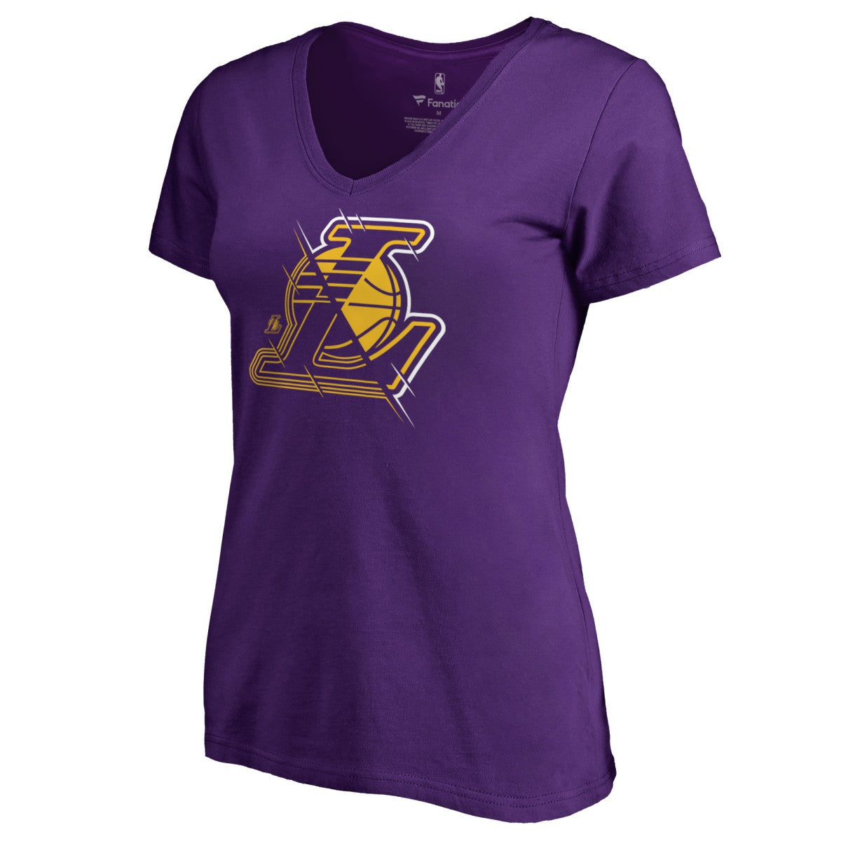 Los Angeles Lakers Women's X-Ray Slim Fit V-Neck T-Shirt - Purple for sale