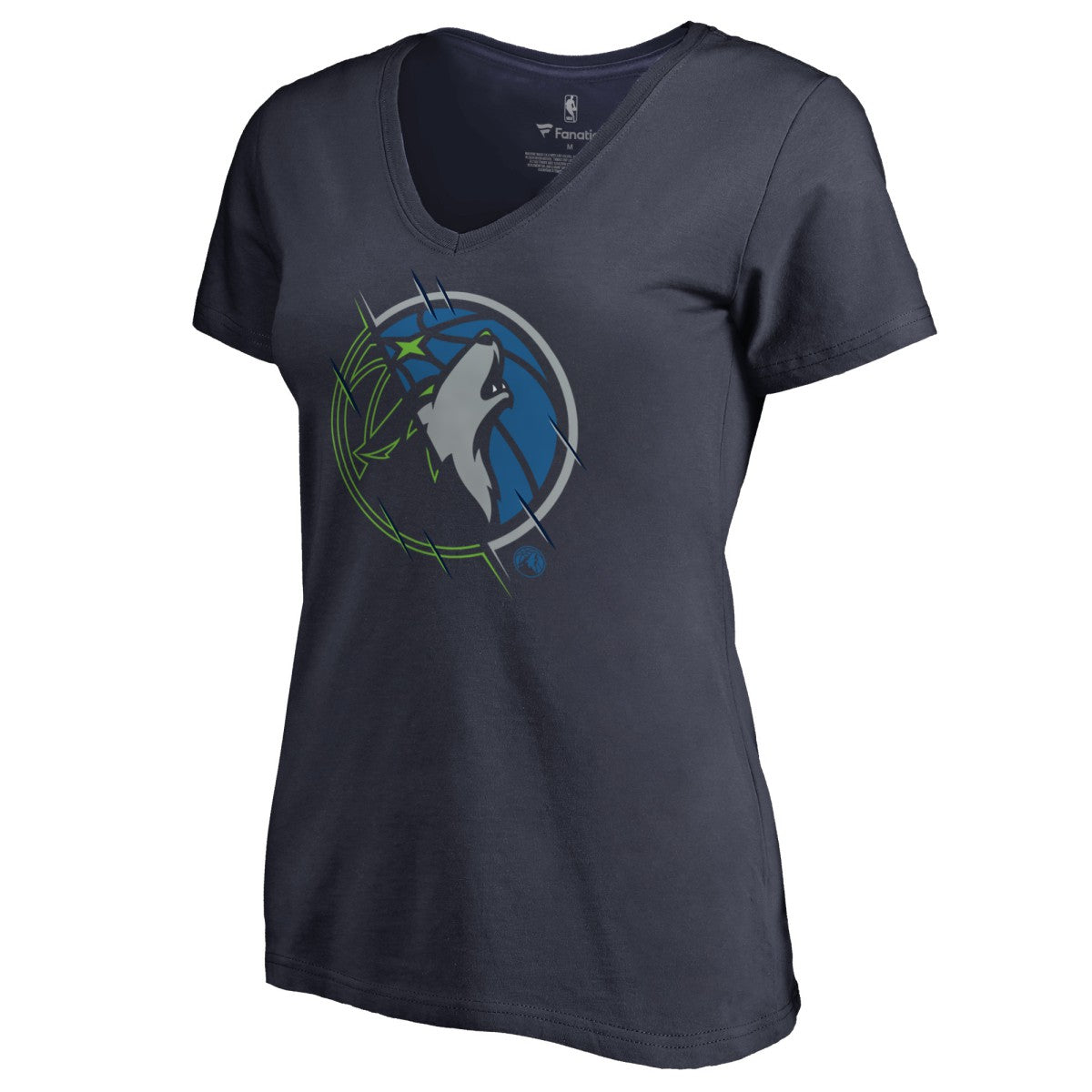 Minnesota Timberwolves Women's X-Ray Slim Fit V-Neck T-Shirt - Navy discount