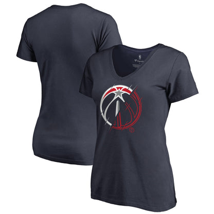 Washington Wizards Women's X-Ray Slim Fit V-Neck T-Shirt - Navy online