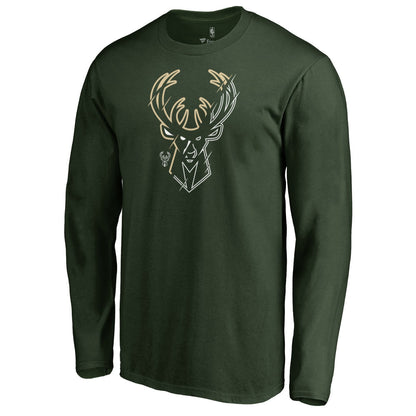 Milwaukee Bucks X-Ray Long Sleeve T-Shirt - Green outlet