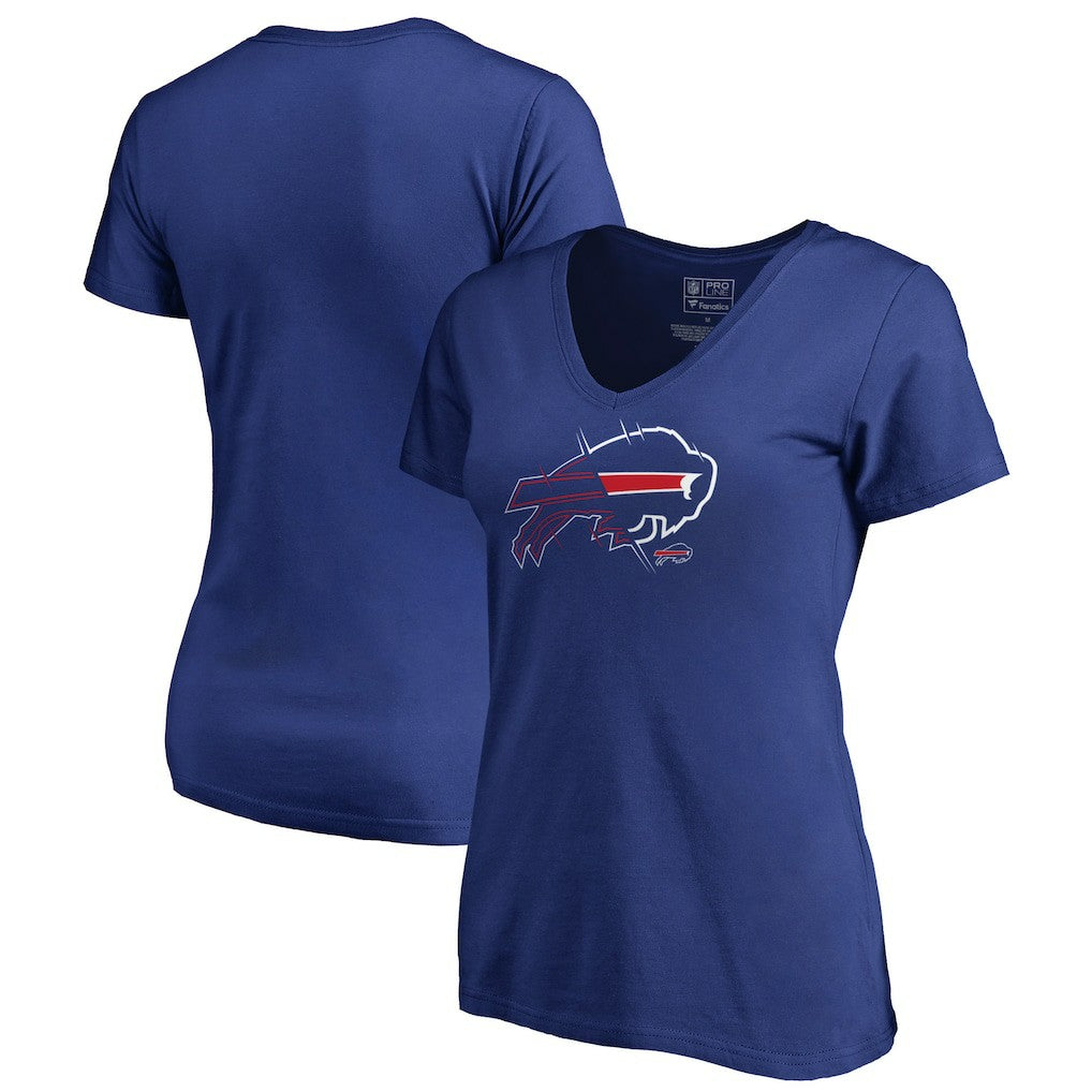 Buffalo Bills Women's X-Ray Slim Fit V-Neck T-Shirt - Royal on sale