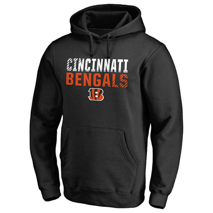 Cincinnati Bengals Iconic Collection Fade Out Pullover Hoodie - Black on sale