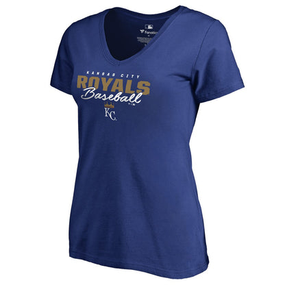 Kansas City Royals Women's Script Assist V-Neck T-Shirt - Royal