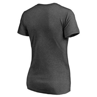 Athletics Women's Win Stripe V-Neck T-Shirt - Ash
