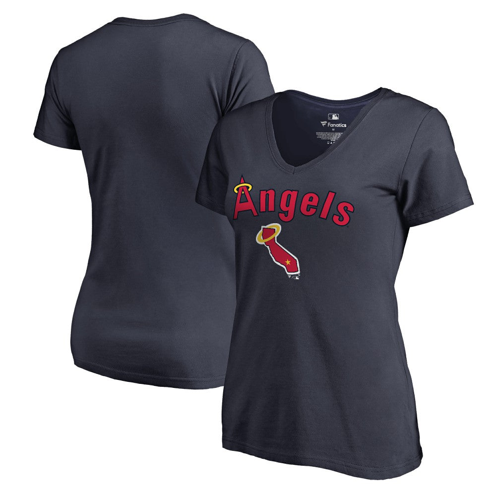 California Angels Women's Core Wahconah V-Neck T-Shirt - Navy