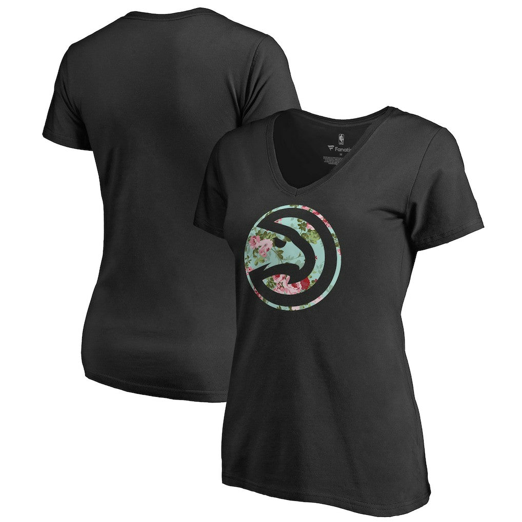 Atlanta Hawks Lovely V-Neck T-Shirt - Black sale