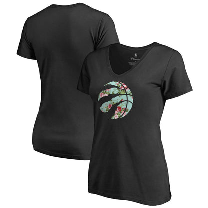 Toronto Raptors Lovely V-Neck T-Shirt - Black on sale