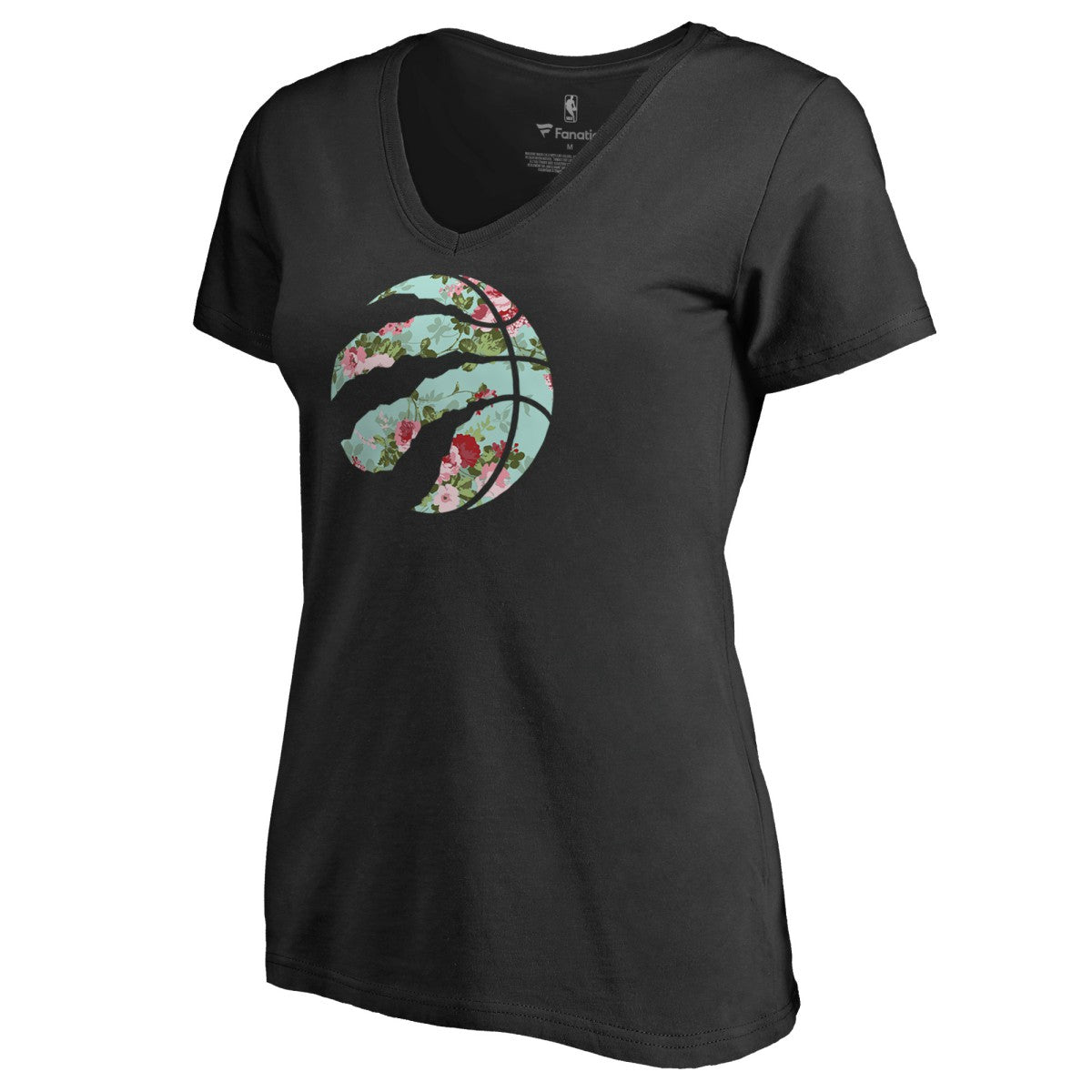 Toronto Raptors Lovely V-Neck T-Shirt - Black on sale