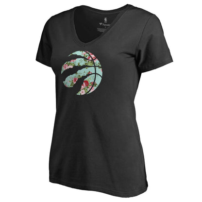 Toronto Raptors Lovely V-Neck T-Shirt - Black on sale