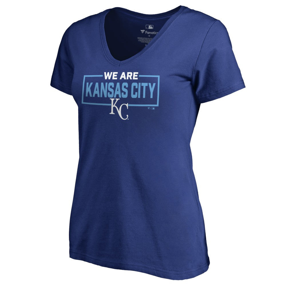 Kansas City Royals Women's We Are Icon V-Neck T-Shirt - Royal