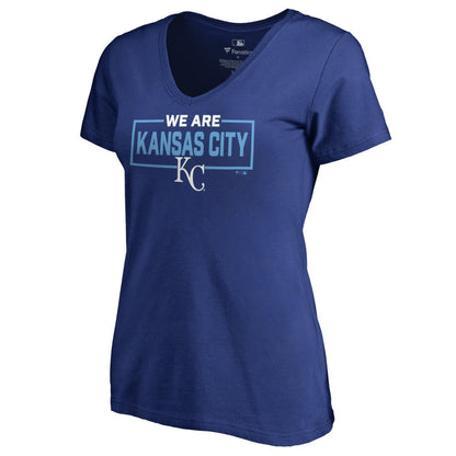 Kansas City Royals Women's We Are Icon V-Neck T-Shirt - Royal