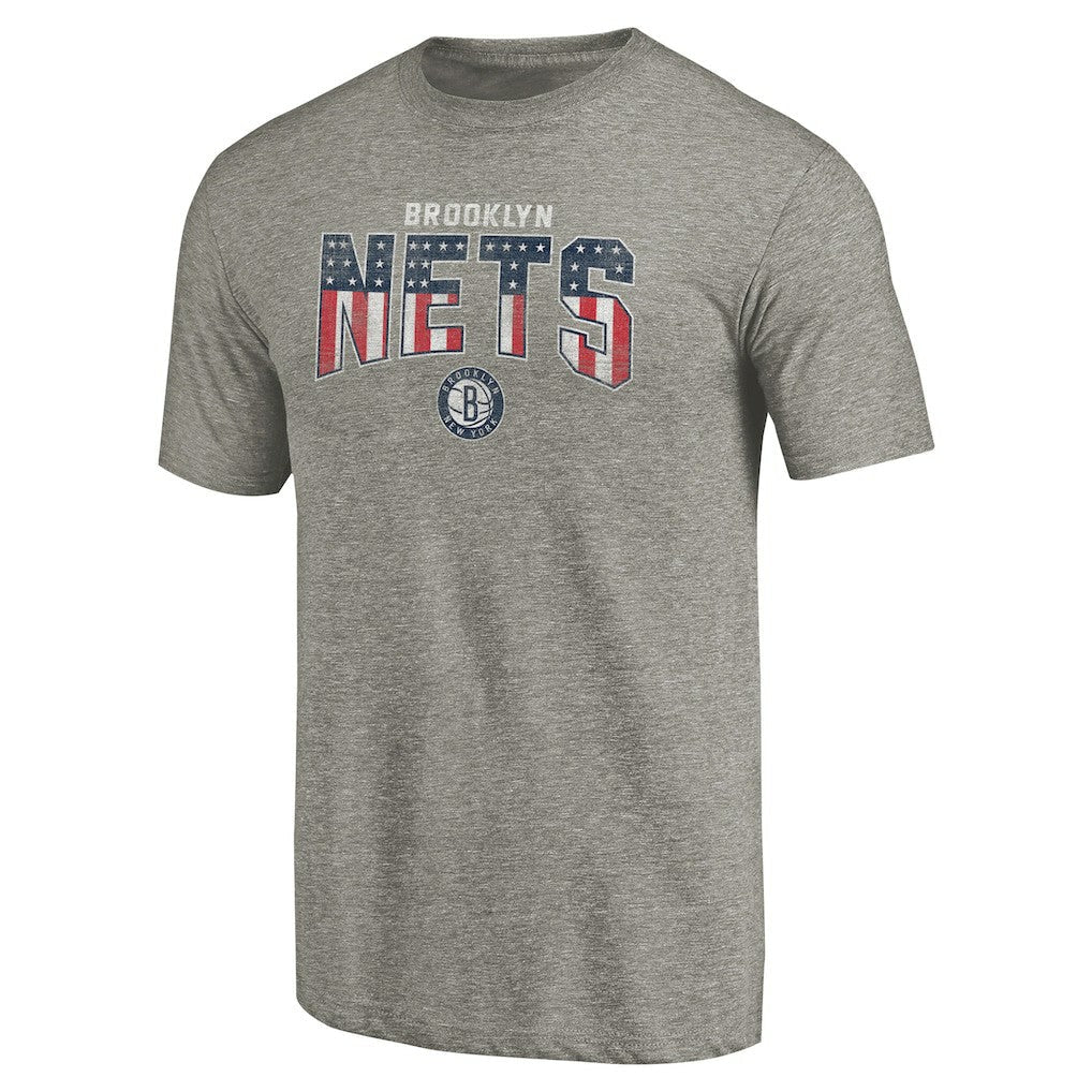 Brooklyn Nets Freedom Tri-Blend T-Shirt - Gray discount