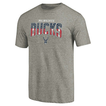 Milwaukee Bucks Freedom Tri-Blend T-Shirt - Gray cheap