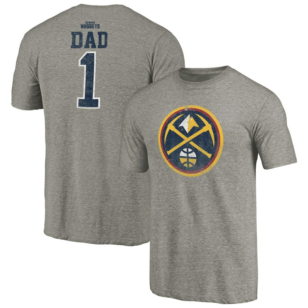 Denver Nuggets Greatest Dad Tri-Blend T-Shirt sale - Gray outlet