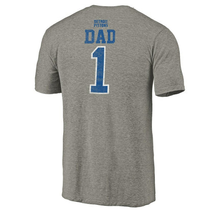 Detroit Pistons Greatest Dad Tri-Blend T-Shirt sale - Gray on sale
