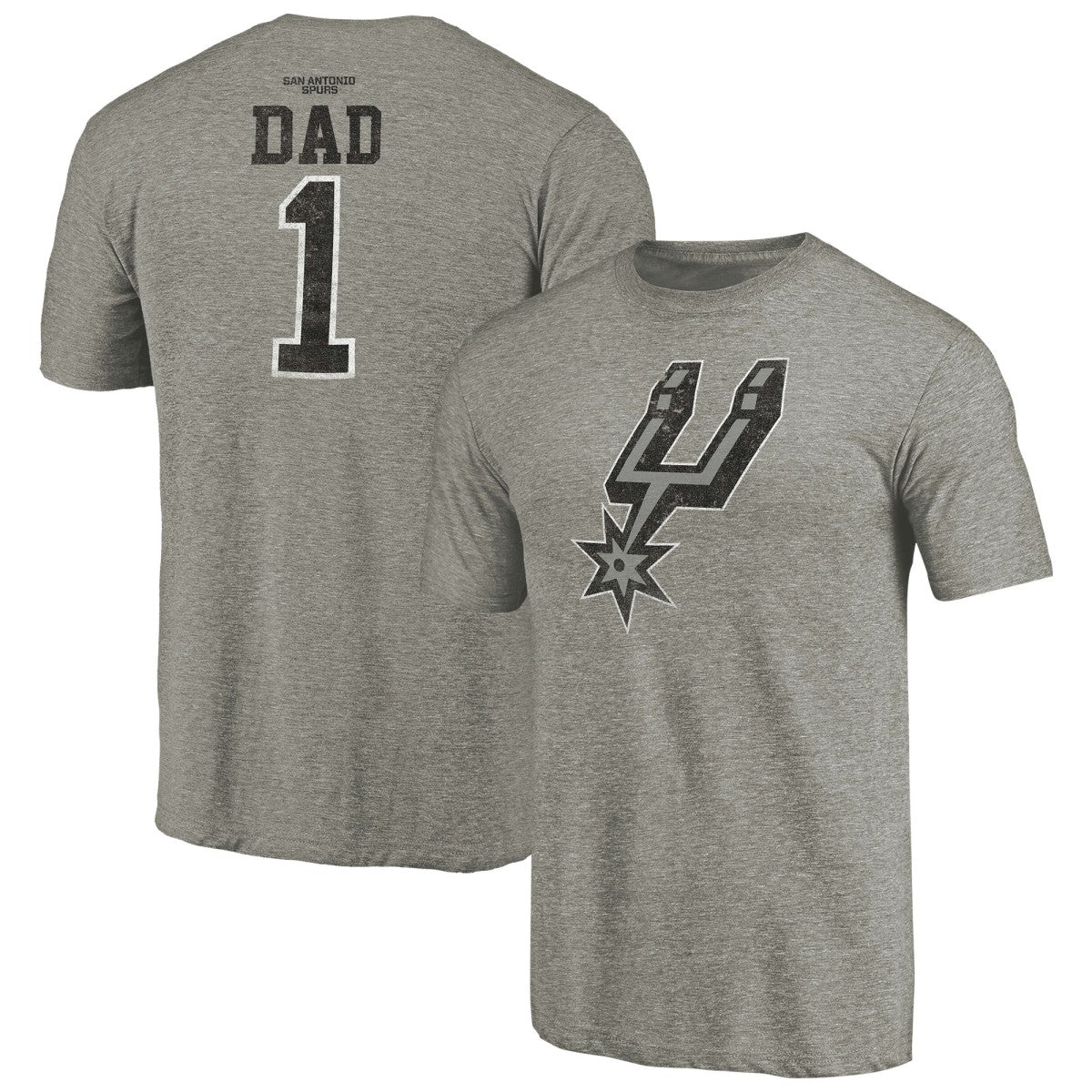 San Antonio Spurs Greatest Dad Tri-Blend T-Shirt - Gray on sale