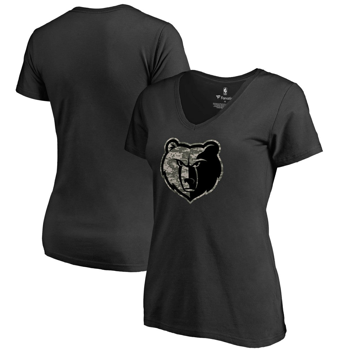 Memphis Grizzlies Women's Cloak Camo V-Neck T-Shirt - Black cheap
