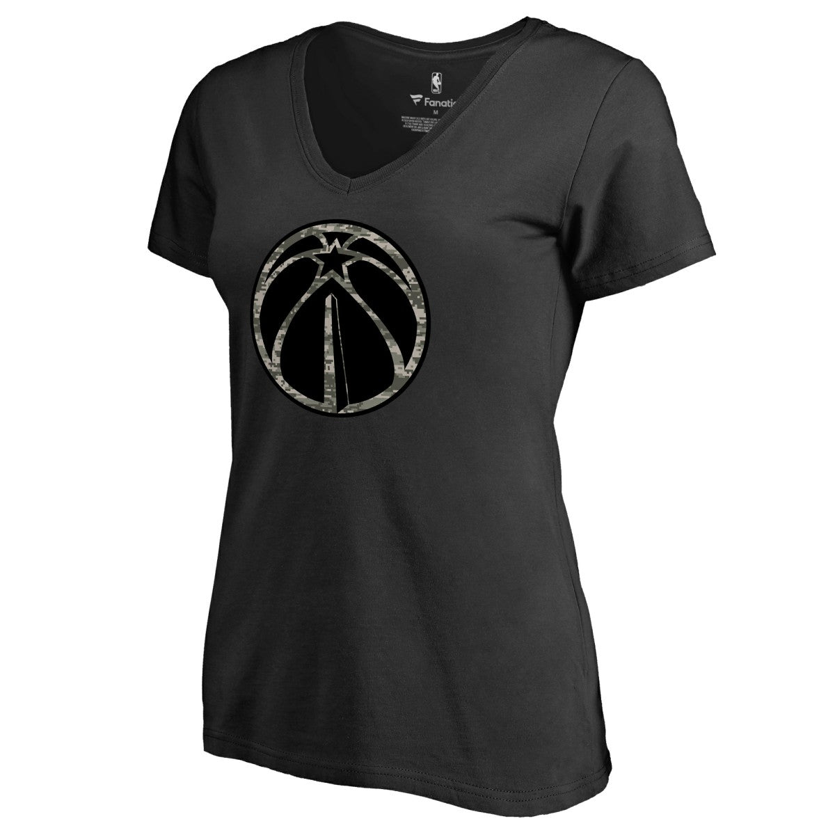 Washington Wizards Women's Cloak Camo V-Neck T-Shirt - Black discount
