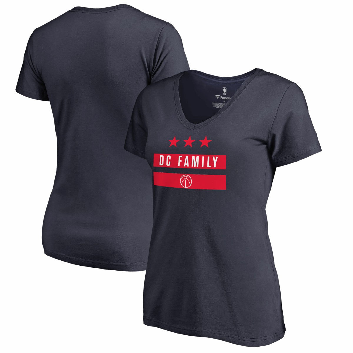 Washington Wizards Women's Hometown Collection DC Family V-Neck T-Shirt - Navy sale