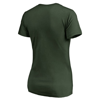 Milwaukee Bucks Women's We Are Iconic Collection V-Neck T-Shirt - Green for sale