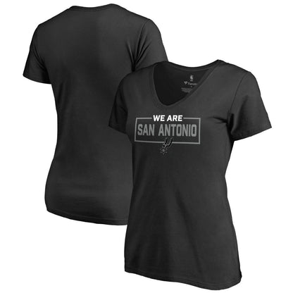 San Antonio Spurs Women's We Are Iconic Collection V-Neck T-Shirt - Black online
