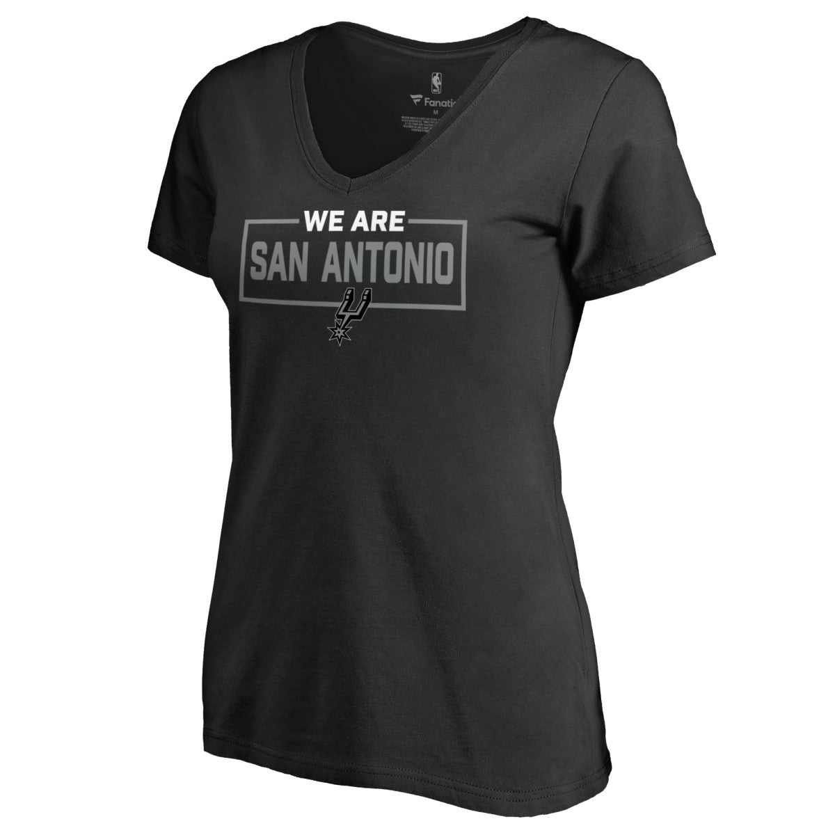 San Antonio Spurs Women's We Are Iconic Collection V-Neck T-Shirt - Black online