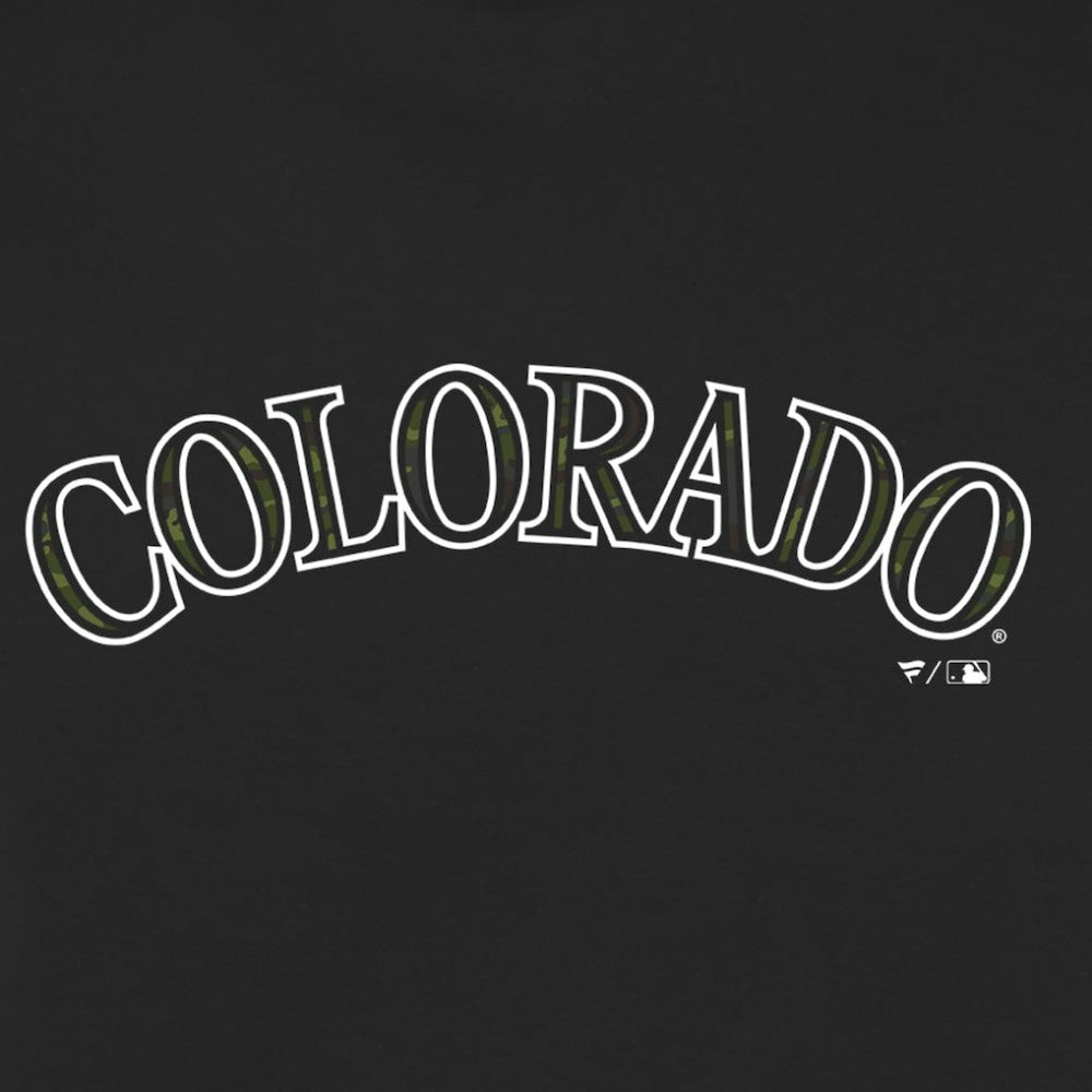 Colorado Rockies Women's Armed Forces Wordmark T-Shirt - Black