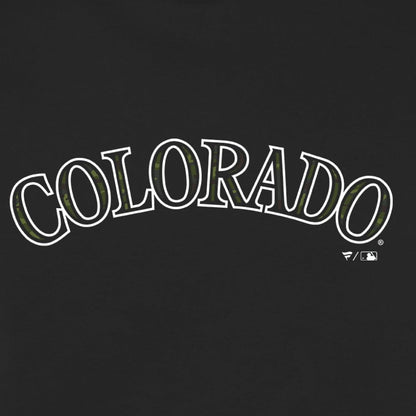 Colorado Rockies Women's Armed Forces Wordmark T-Shirt - Black