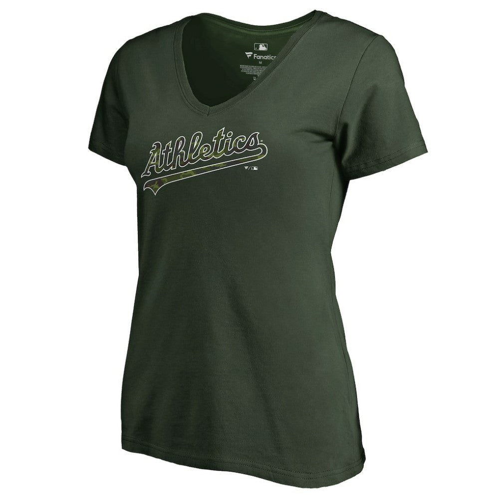 Athletics Women's Armed Forces Wordmark T-Shirt - Green