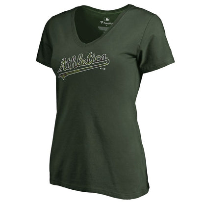 Athletics Women's Armed Forces Wordmark T-Shirt - Green