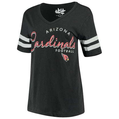 Arizona Cardinals Touch Women's Triple Play V-Neck T-Shirt - Black on sale