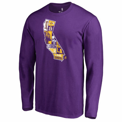 LeBron James Los Angeles Lakers Player State Long Sleeve T-Shirt - Purple discount