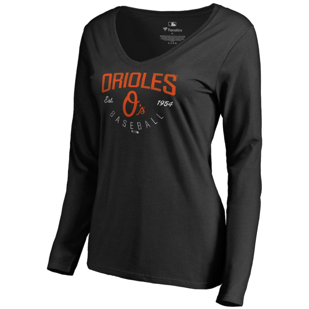 Baltimore Orioles Women's Live For It Long Sleeve T-Shirt - Black