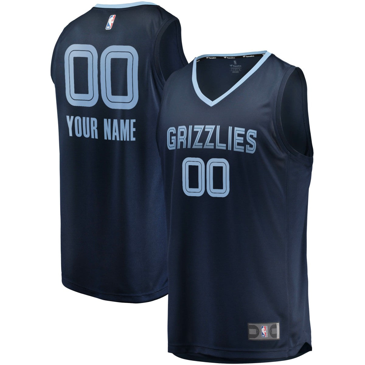 Memphis Grizzlies Fast Break Custom Replica Jersey Navy - Icon Edition | Fanatics discount