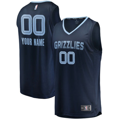 Memphis Grizzlies Fast Break Custom Replica Jersey Navy - Icon Edition | Fanatics discount