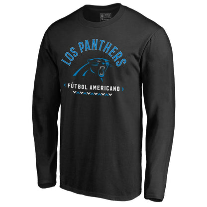 Carolina Panthers Futbol Americano Long Sleeve T-Shirt - Black outlet