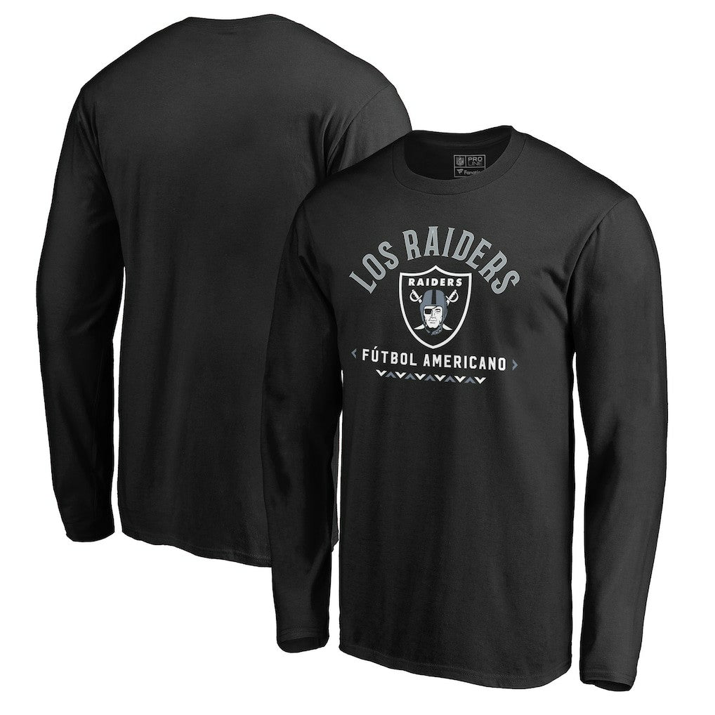 Las Vegas Raiders Futbol Americano Long Sleeve T-Shirt - Black online
