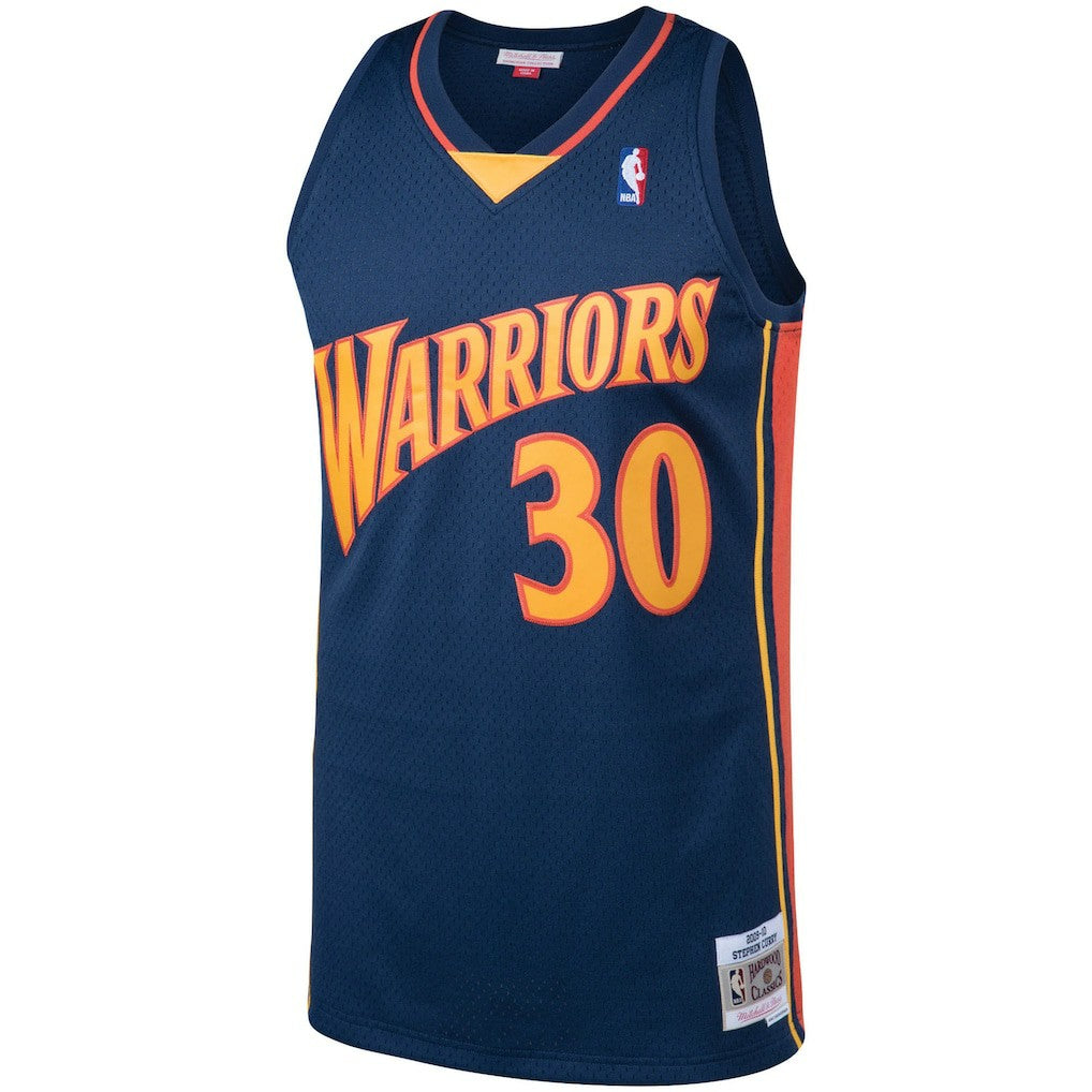 Stephen Curry Golden State Warriors 2009/10 Big & Tall Hardwood Classics Swingman Jersey sale - Navy | Mitchell & Ness cheap