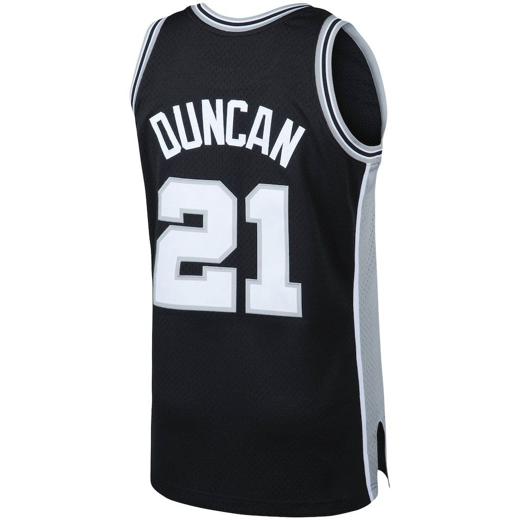 Tim Duncan San Antonio Spurs 1998/99 Big & Tall Hardwood Classics Swingman Jersey - Black | Mitchell & Ness online