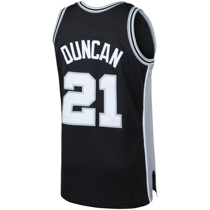 Tim Duncan San Antonio Spurs 1998/99 Big & Tall Hardwood Classics Swingman Jersey - Black | Mitchell & Ness online