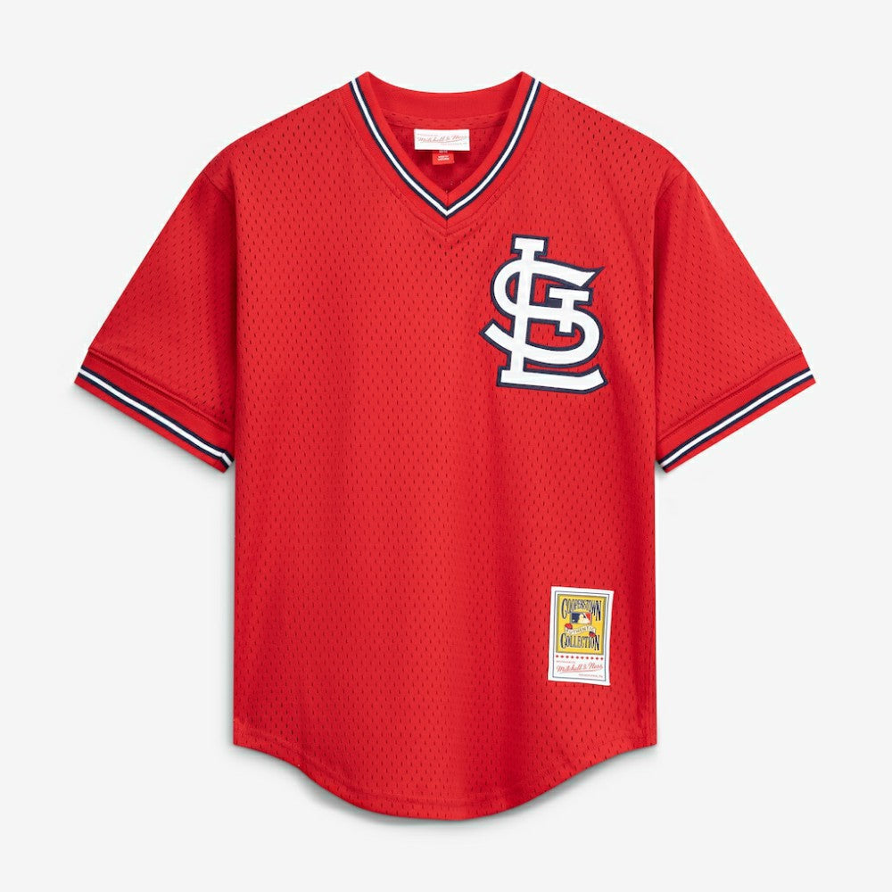 Ozzie Smith St. Louis Cardinals Youth Cooperstown Collection Mesh Batting Practice Jersey - Navy | Mitchell & Ness