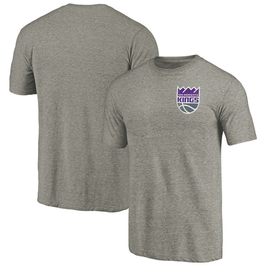 Sacramento Kings Primary Logo Left Chest Distressed Tri-Blend T-Shirt - Gray online