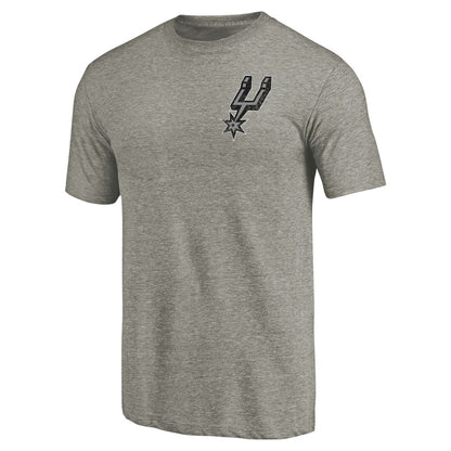 San Antonio Spurs Primary Logo Left Chest Distressed Tri-Blend T-Shirt - Gray online