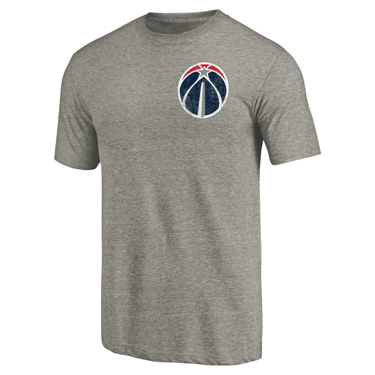 Washington Wizards Primary Logo Left Chest Distressed Tri-Blend T-Shirt - Gray outlet