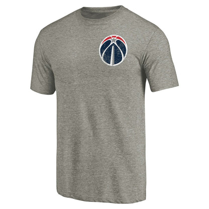 Washington Wizards Primary Logo Left Chest Distressed Tri-Blend T-Shirt - Gray outlet
