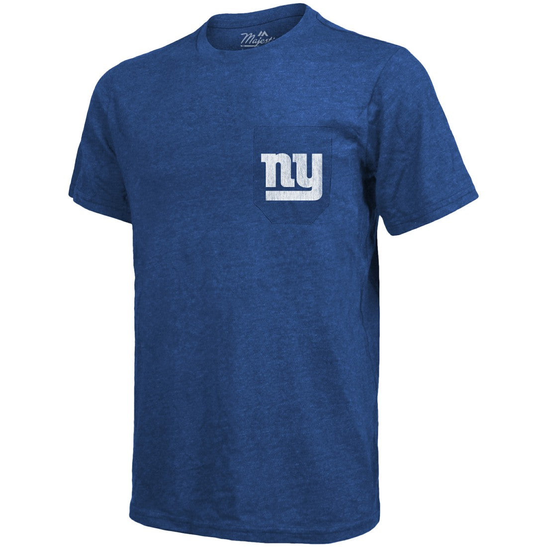 New York Giants Majestic Threads Tri-Blend Pocket T-Shirt - Heathered Royal cheap