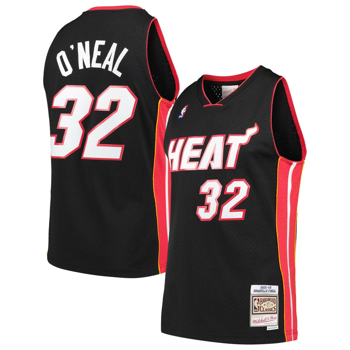 Shaquille O'Neal Miami Heat Hardwood Classics Swingman Jersey - Black | Mitchell & Ness discount
