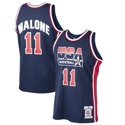 Karl Malone USA Basketball 1992 Dream Team Authentic Jersey - Navy | Mitchell & Ness online