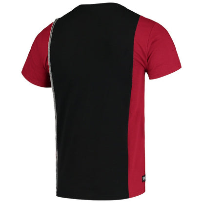 Arizona Cardinals Refried Apparel Sustainable Upcycled Split T-Shirt - Black/Cardinal outlet